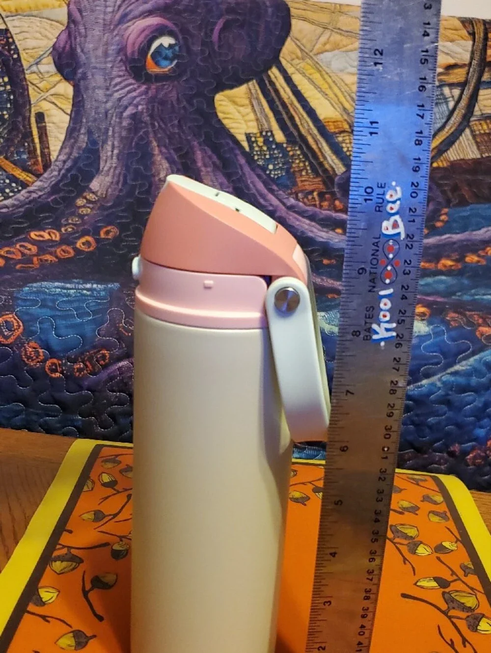 Pink & Soft-fern Green 24 Oz Insulated Travel Bottle
